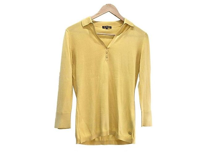 Loro Piana Polo de seda Amarillo