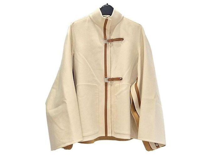 Hermès Capa de Cachemira Blanco 