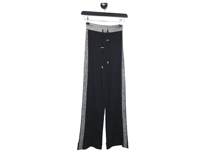Balmain Woll-Seiden-Hose Schwarz 