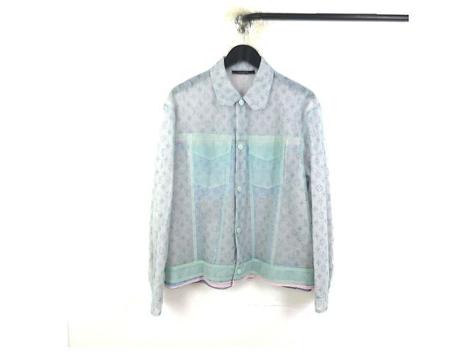 Louis Vuitton Jaqueta Trucker de Tule Monogram Branco