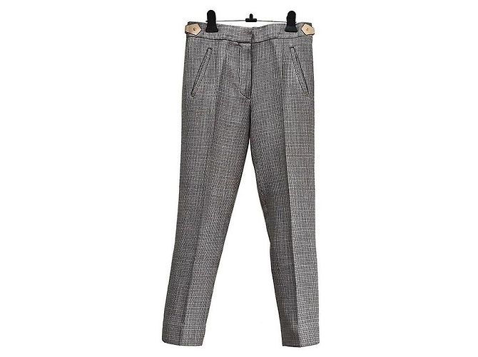 Louis Vuitton Wool Silk Check Trousers Multiple colors