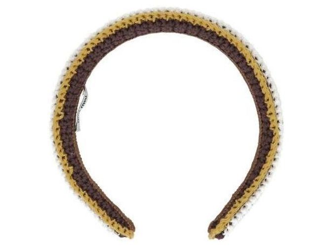 Miu Miu Faixa de cabelo de crochê