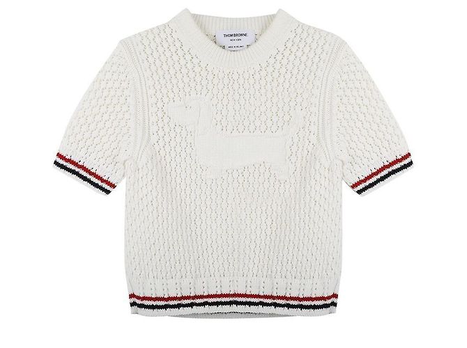 Thom Browne Maglia Hector Pointel Bianco 