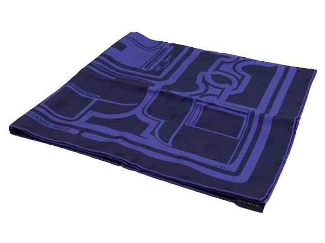 Hermès Sciarpa quadrata in seta Blu 