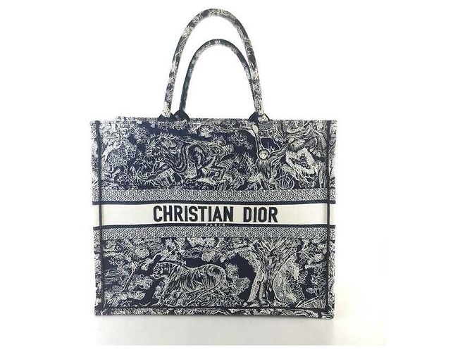 Book Tote Dior Borsa Tote in Toile de Jouy Multicolore