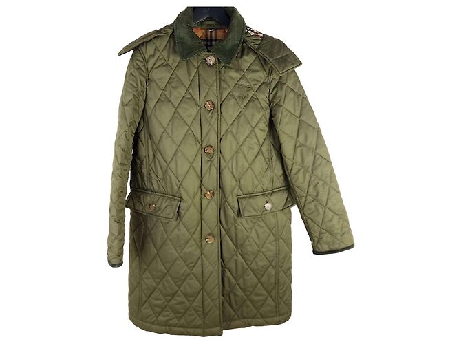 Burberry Casaco acolchoado com capuz Dourado