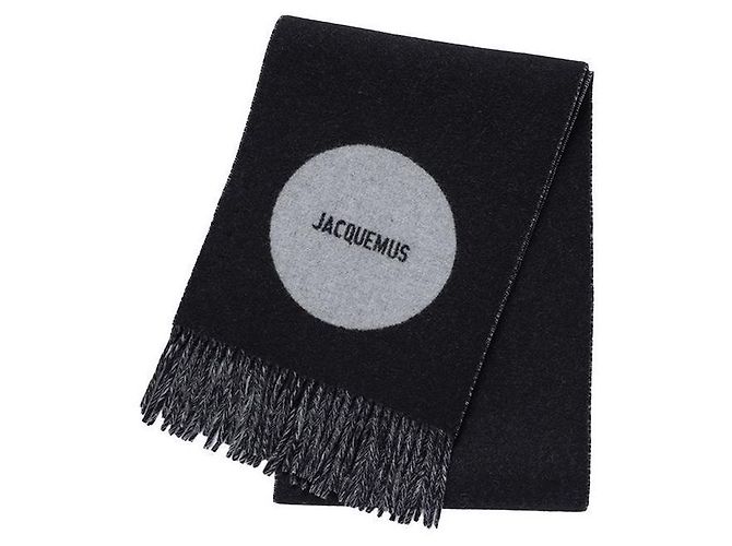 Jacquemus Cachecol de jacquard com logo e franjas Multicor