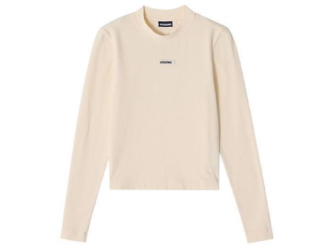 Jacquemus Langarm-Logo-T-Shirt Weiß