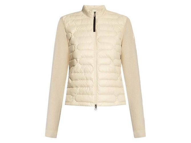 Moncler Cardigã acolchoado com patch de logo Multicor 