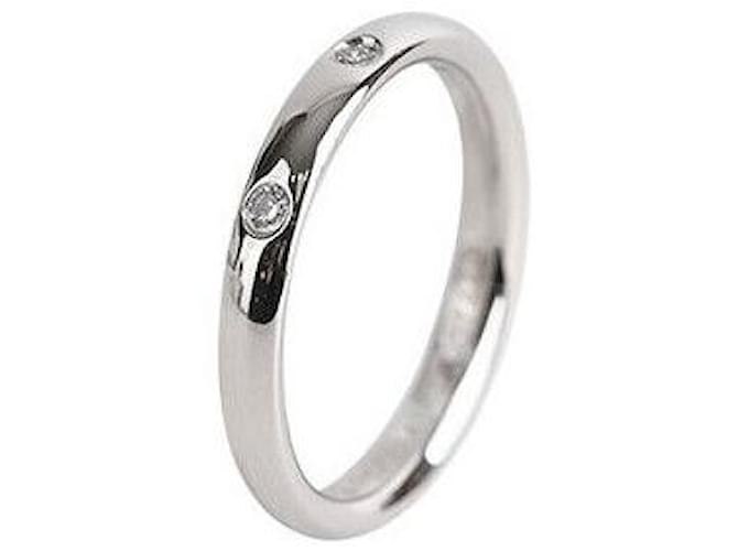 Van Cleef & Arpels Etoile Wedding Band Platinum Diamond Silvery 