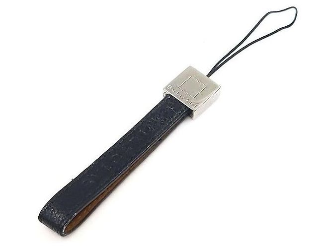 Bulgari Chaveiro de couro Preto