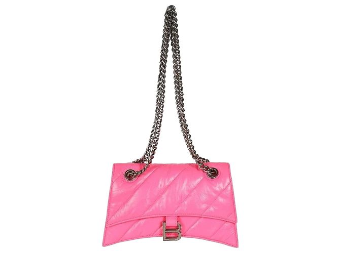 Balenciaga Bolsa de Ombro Crush Chain Rosa