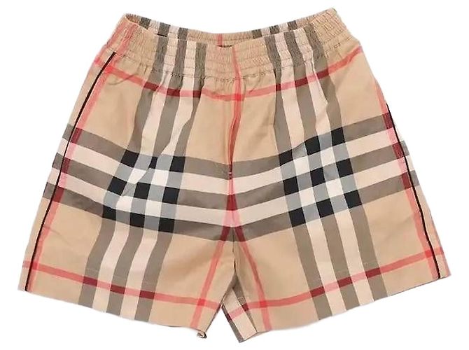 Burberry Pantalones cortos de algodón Check Naranja 