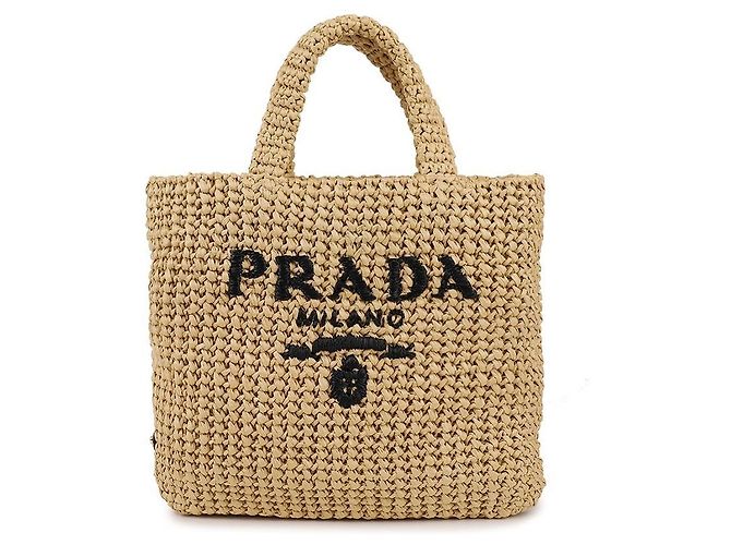 Prada Kleine Häkel-Tote Braun