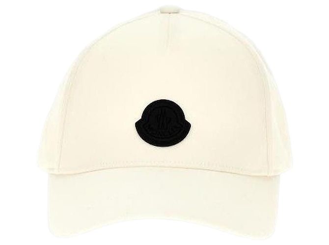 Moncler Boné de beisebol com patch de logo Prata