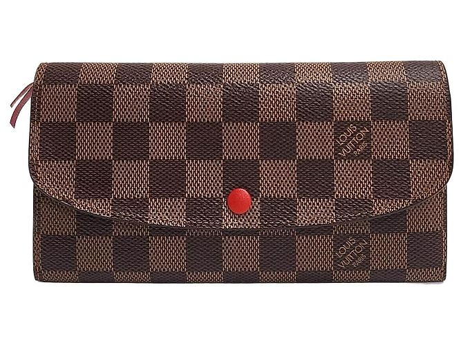Louis Vuitton Damen Damier Emily Langbörse Schwarz