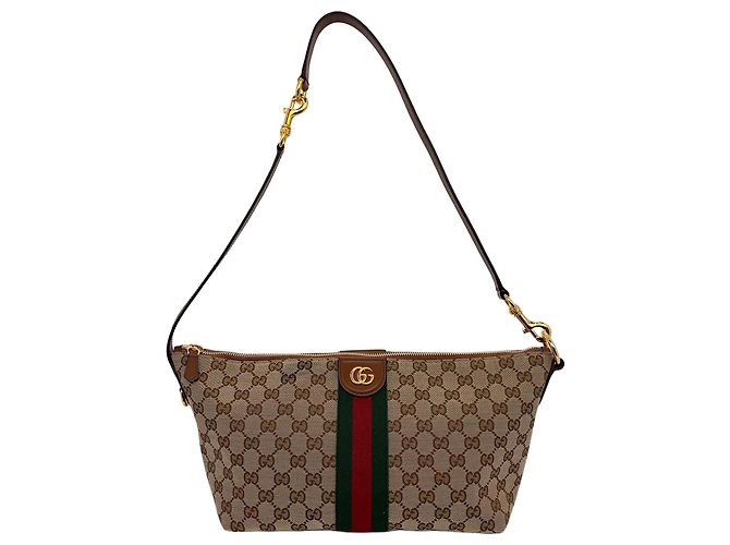 Gucci Medium Vanity Top Handle Bag Brown