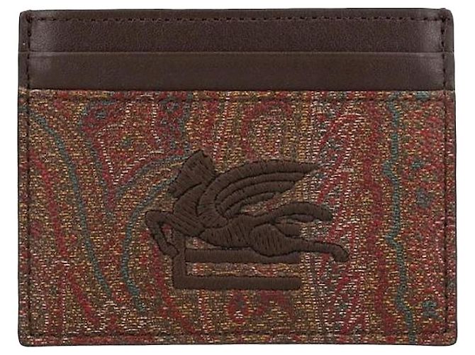 Etro Tarjetero Pegasus Jacquard Paisley Multicolor