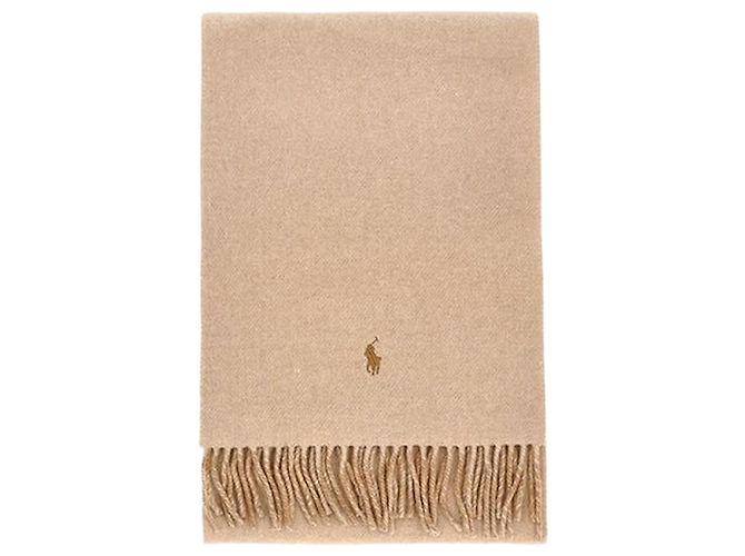 Ralph Lauren Doppelseitiger Fransen-Schal Orange 