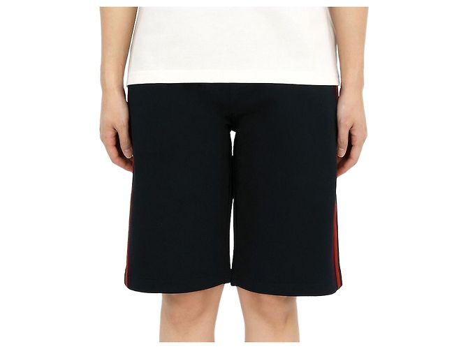 Shorts da allenamento con patch distintivo Moncler Kids (Blu Navy) Multicolore