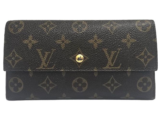 Louis Vuitton Monogram Canvas Long Wallet Brown