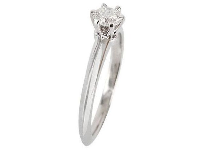 Tiffany & Co Setting Wedding Ring Platinum Diamond Size Silvery