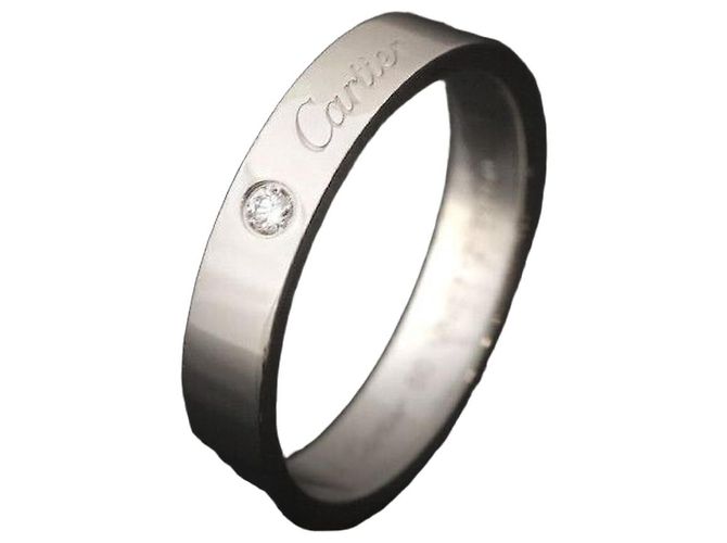 Cartier Ring Platinum Diamond Size Black