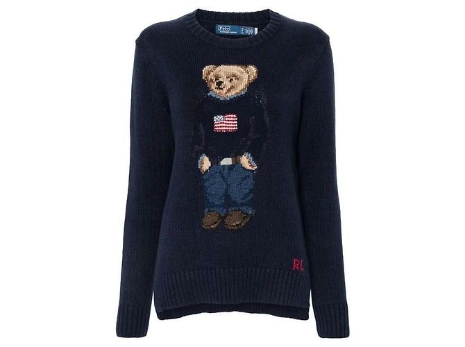 Ralph Lauren Polo Bear Strick Schwarz 