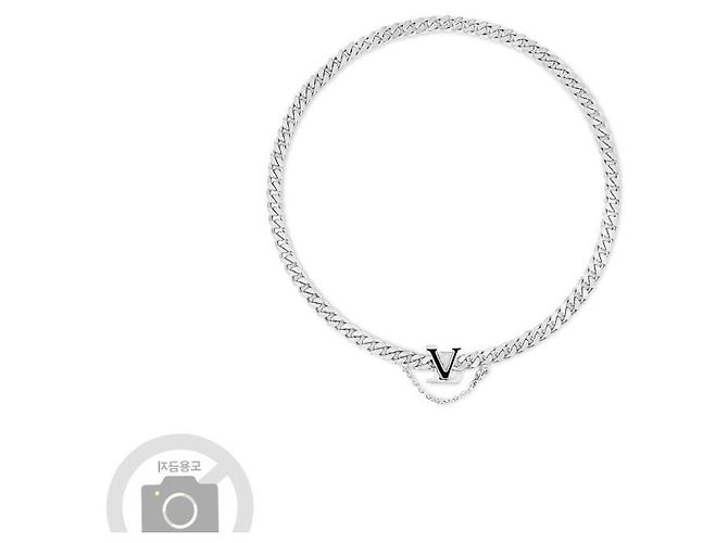 Louis Vuitton Collana Spike LV per uomini Argento