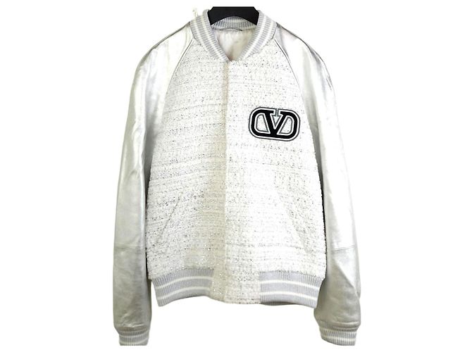 Valentino Signature Tweed Varsity Jacket