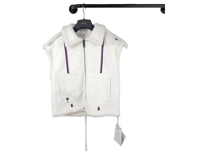 Dior Shearling Leather Hooded Vest