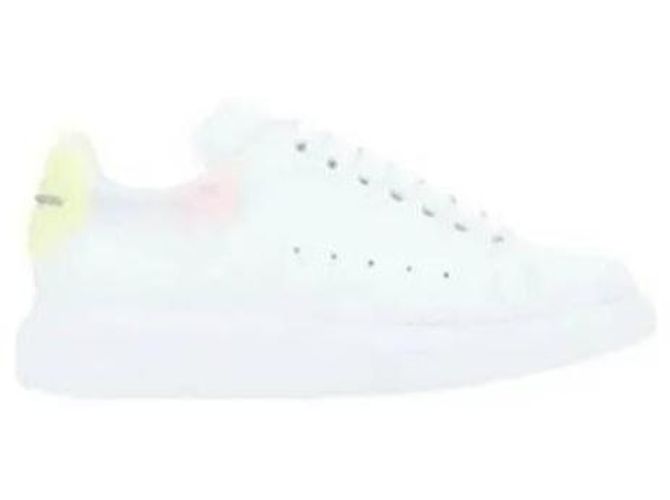 Alexander Mcqueen Velcro-Leder-Sneaker WICYI Silber