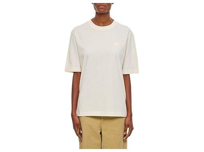 Moncler Camiseta de algodão com patch de silicone