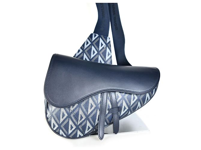 Saddle Dior Bolsa de sela com diamante Azul