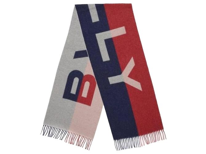 Bally Sciarpa a frange bicolore in jacquard con logo Multicolore