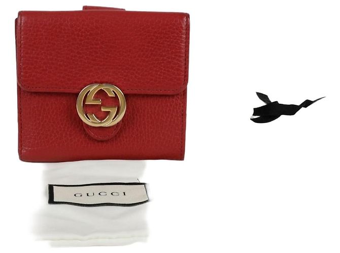 Gucci Portafoglio Interlocking Rosso