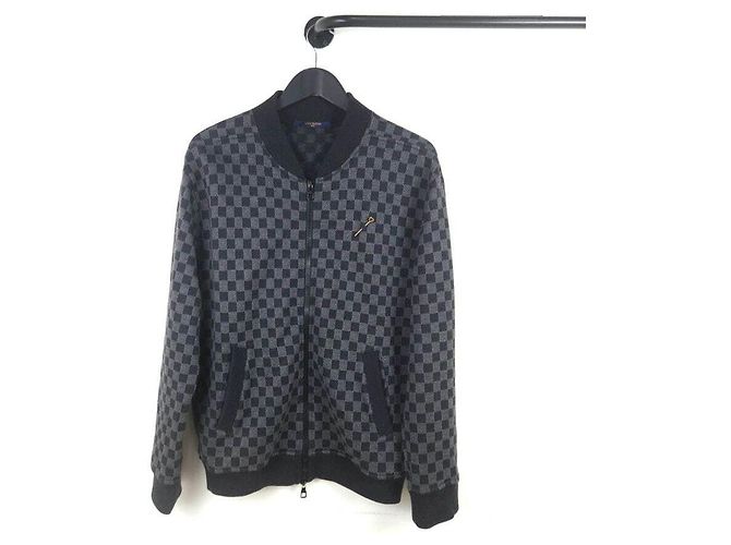 Louis Vuitton Damier Jacquard Zip Through Bomber Black