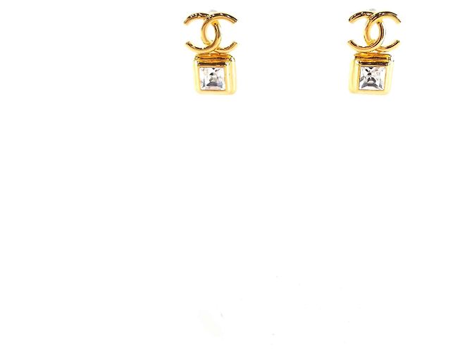 Chanel Orecchini CC Crystal D'oro 