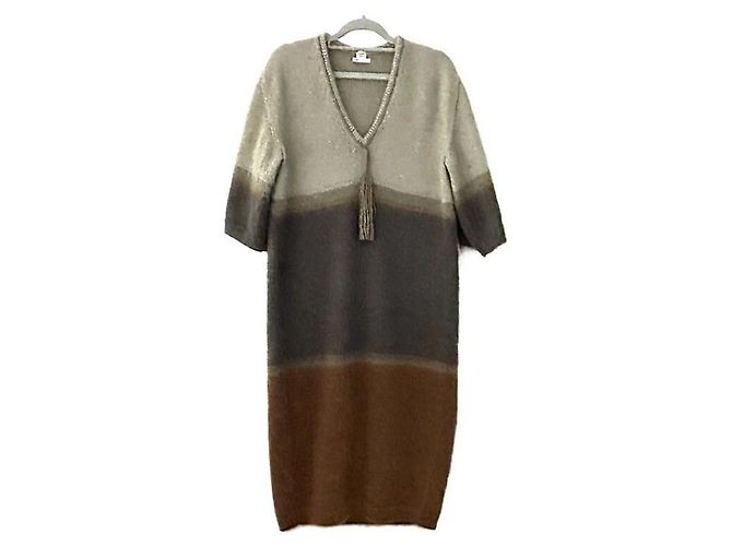 Hermès Vestido Multicolor Paño