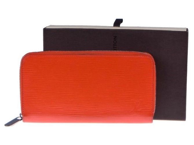 Louis Vuitton Epi Leather Long Wallet Orange
