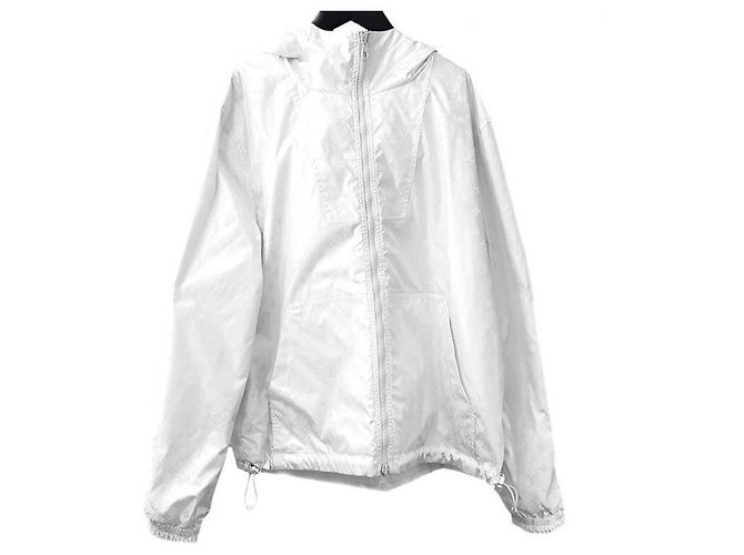 Louis Vuitton Giacca a vento reversibile in nylon con monogramma Bianco