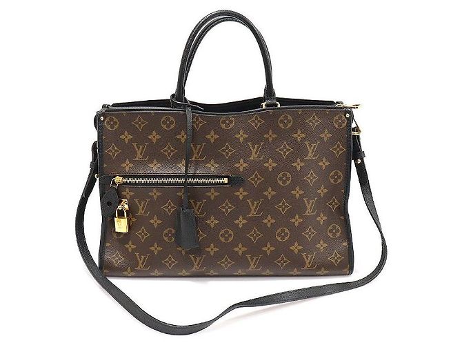 Louis Vuitton Papillon MM en toile monogramme noire Marron