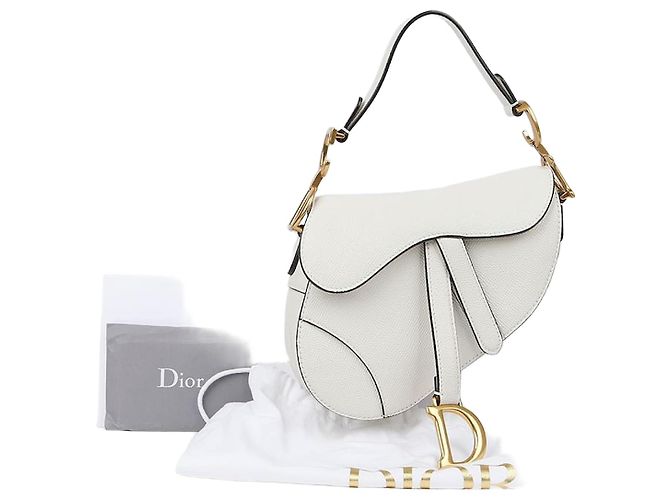 Saddle Dior Mini sac à dos en forme de selle Blanc