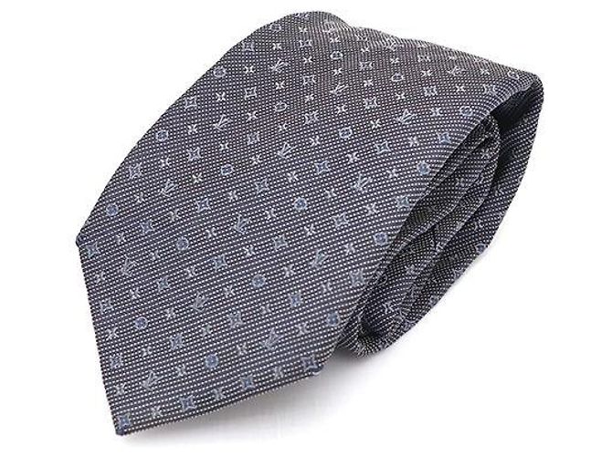 Louis Vuitton Cravatta Classica Monogram Cravatta in Seta per Uomo Blu
