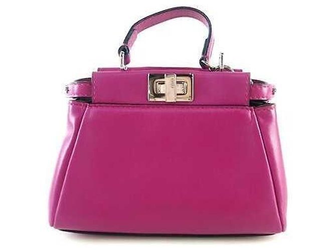 Fendi Bolsa Tote Micro Peekaboo Crossbody Rosa