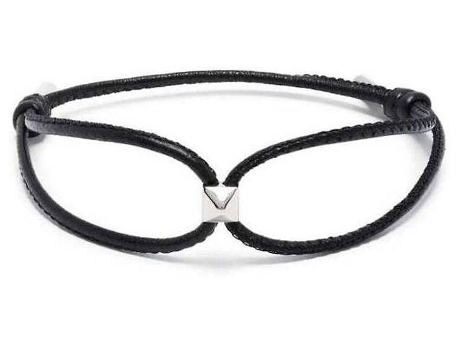 Valentino Leather Bracelet Black