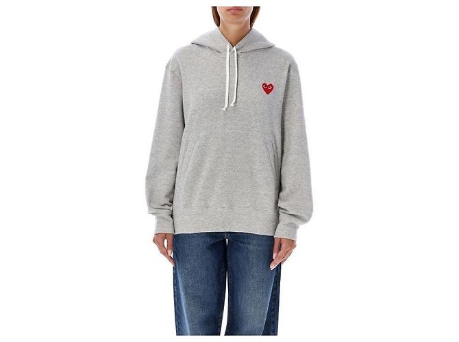 Comme Des Garcons Hoodie mit rotem Herz-Patch AX