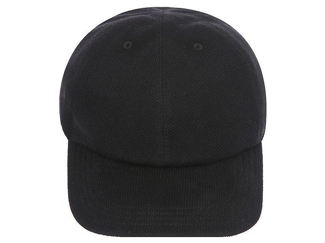 Kiton Black Side Logo Cotton Black Baseball Cap