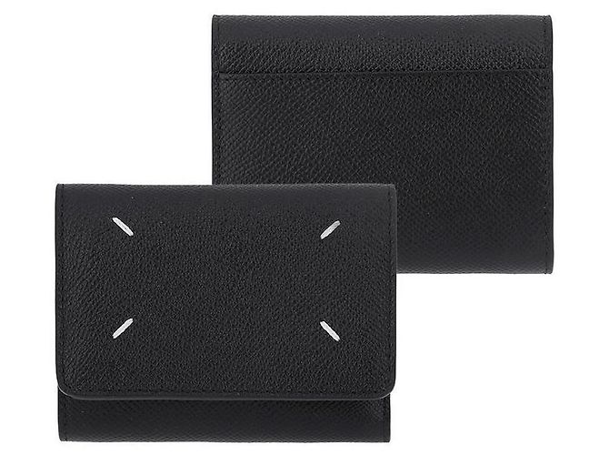 Maison Martin Margiela Stitch Grain Bi-Fold Wallet Black