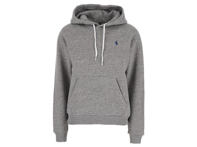 Ralph Lauren Moletom com capuz e logo de pônei Marrom
